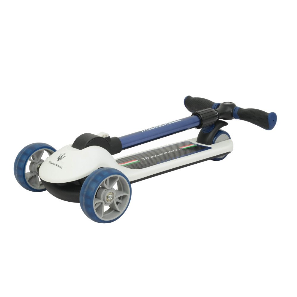 Трехколесный беговел-самокат Maserati с сиденьем - CLB-0140-WHITE