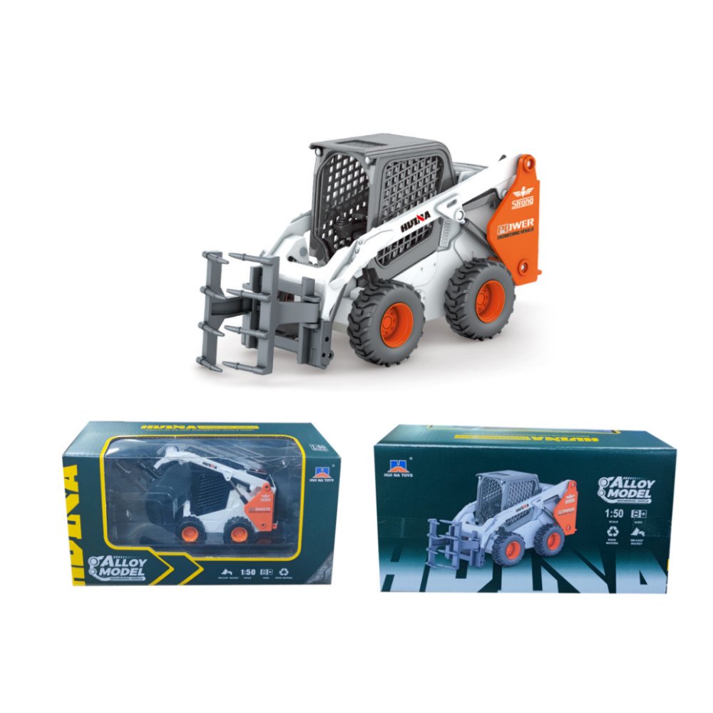 Металлический погрузчик с вертикальным захватом HUI NA TOYS масштаб 1:50 - HN1708