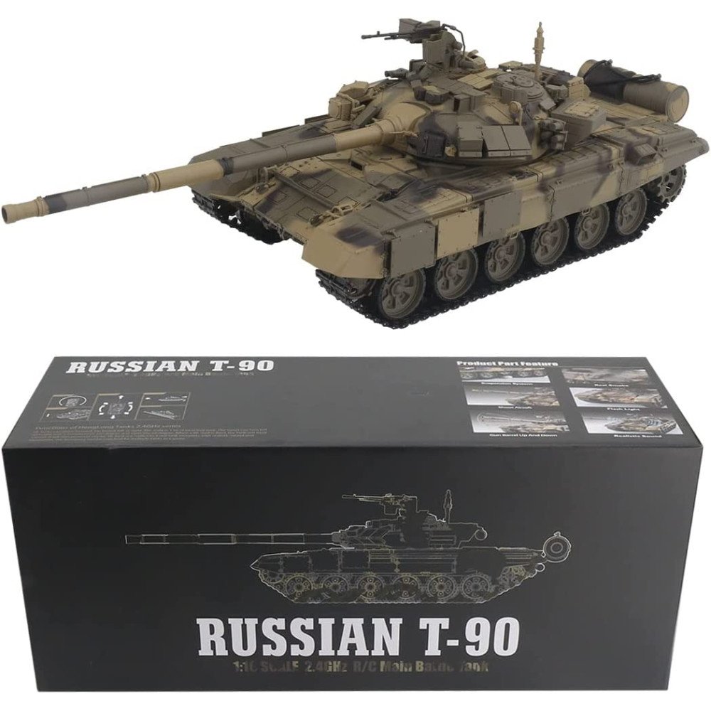 Радиоуправляемый танк Heng Long Т-90 V7.0 масштаб 1:16 RTR 2.4G - 3938-1 V7.0