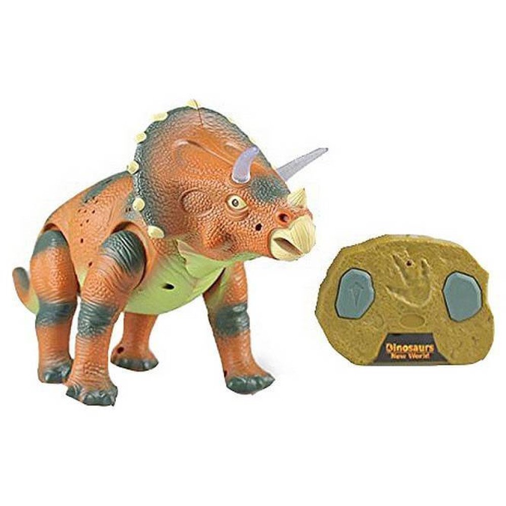 Радиоуправляемый динозавр - Трицератопс (39 см, коричневый, свет, звук) - 9982-BROWN