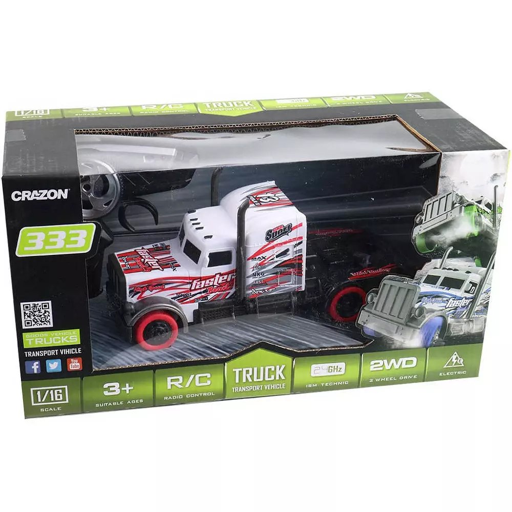 Радиоуправляемый грузовик - тягач FASTER BEAST (2WD, акб, 1:16) - GM1929-RED