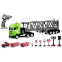 Радиоуправляемый автовоз с машинками и набор дорожных знаков (2WD, акб, 1:16) - GM1918C