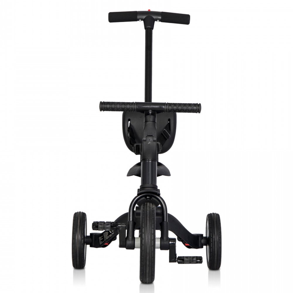 Детский беговел-велосипед 4в1 с родительской ручкой, черный - TR007-BLACK