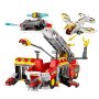 Парковка - пожарная станция (3 машинки, вертолет, свет, звук, полив водой) - YY6032