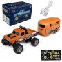 Радиоуправляемый металлический минитрак с прицепом 1:64 - HG4-80-ORANGE
