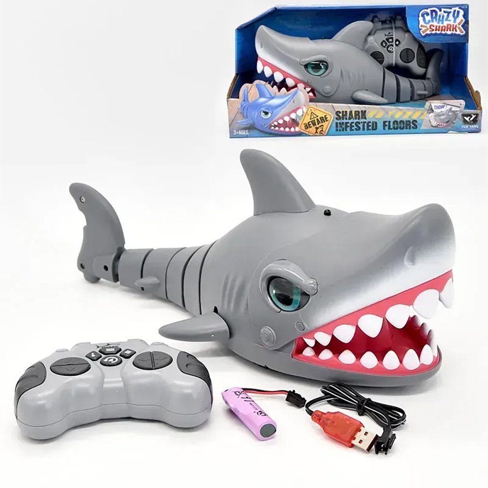 Свирепая игрушечная акула на пульте управления (36 см, акб) - CS-YS06