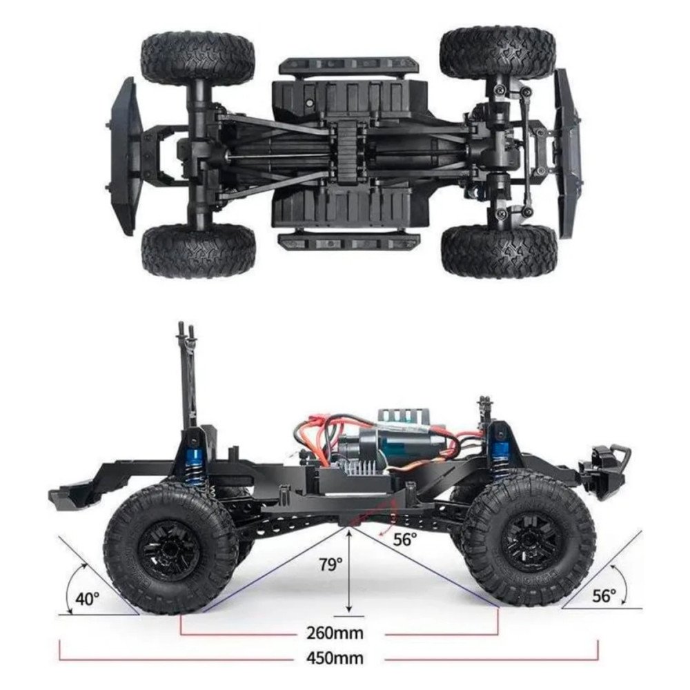 Радиоуправляемый краулер HB Beast Climbing (43 см, 4WD, 1:10) - HB-ZP1010