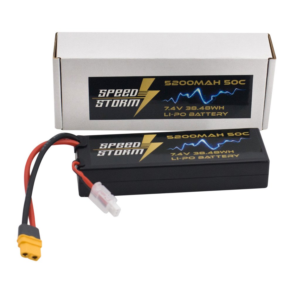 Аккумулятор Speed Storm Li-Po 7.4V 50C 5200 mAh Hard Case разъем XT60 - SS-2S5200-50-XT60