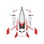 Радиоуправляемый самолет дрон SCI Fi Sky VTOL 3D6G 8ch - QIDI-570-RED