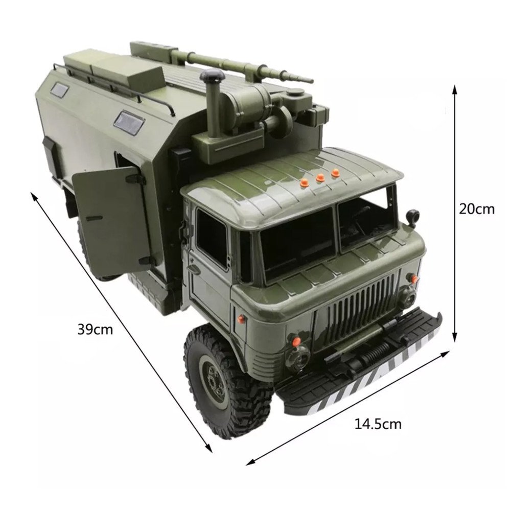 Радиоуправляемая грузовая машина WPL Газ 66 Зеленый 1:16 - WPLB-24-6