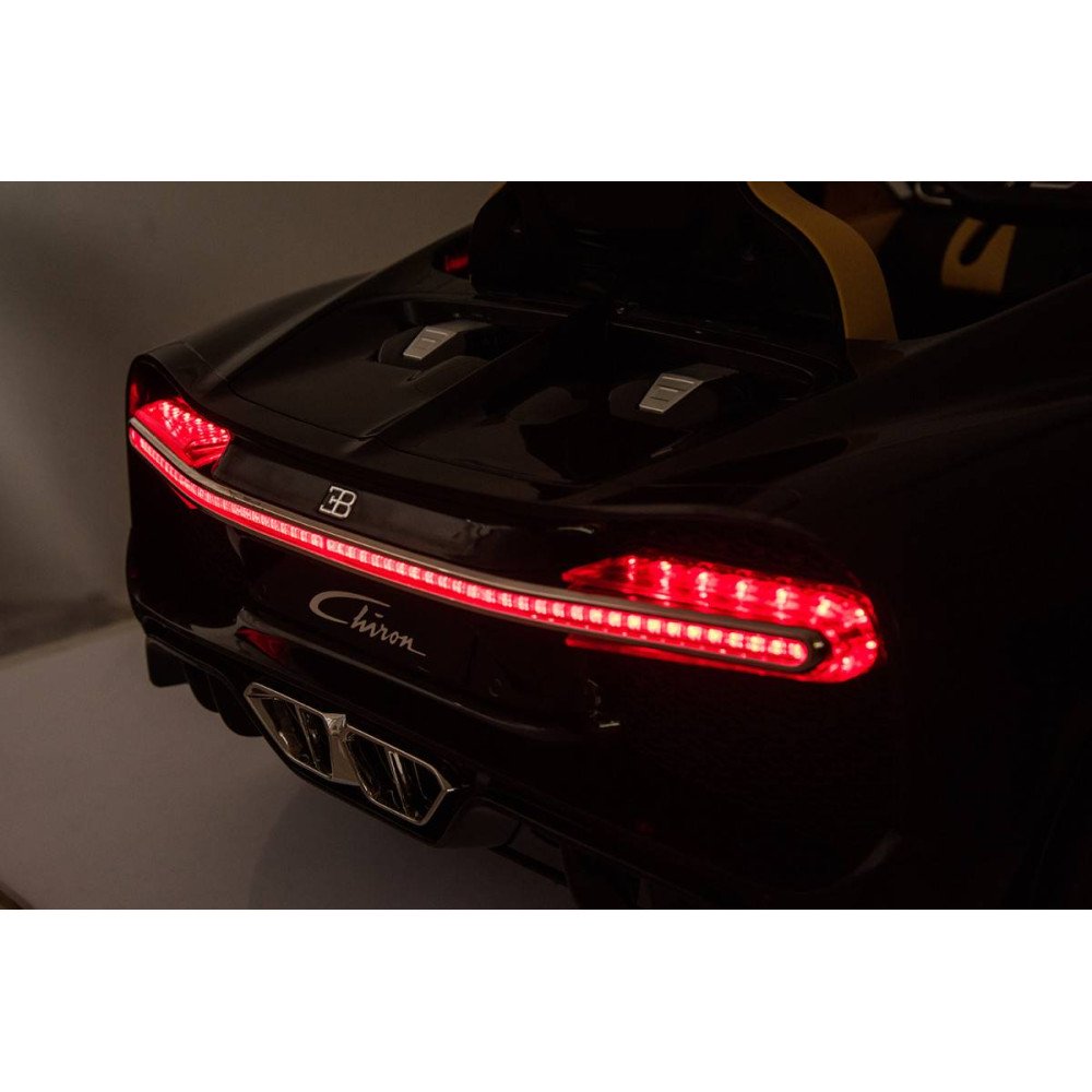 Детский электромобиль Bugatti Chiron (черный лак, 12V) - HL318