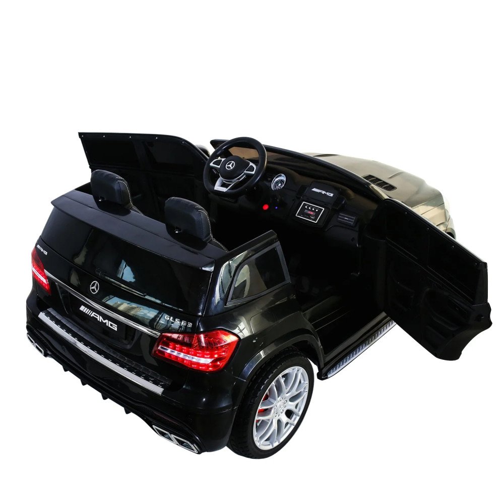 Детская машина Mercedes Benz GLS63 (черный лак, 4WD, 12V) - HL228