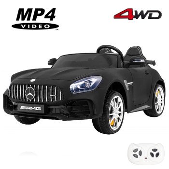 Двухместный Mercedes-Benz GT R (черный матовый, 4WD, 12V, MP4) - HL289-MATTE-BLACK-MP4