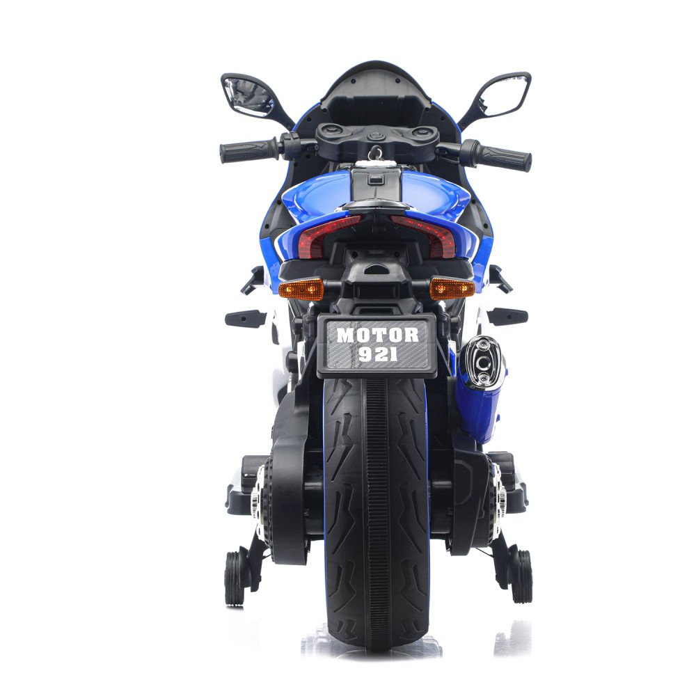 Детский электромотоцикл Ducati (12V, EVA, ручка газа, спидометр) - FT-921-BLUE-WHITE