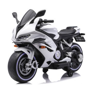 Детский электромотоцикл Ducati (12V, EVA, ручка газа, спидометр) - FT-821-WHITE