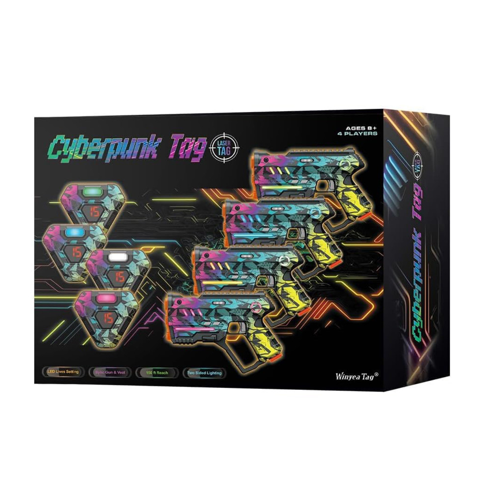 Набор для лазертага Wineya Star-Team (4 пистолета + 4 LED жилета) - W7008FL