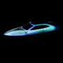 Радиоуправляемый катер (15 км/ч, 25 см, 30 мин, 7 видов подсветки) - HJ825B-BLUE