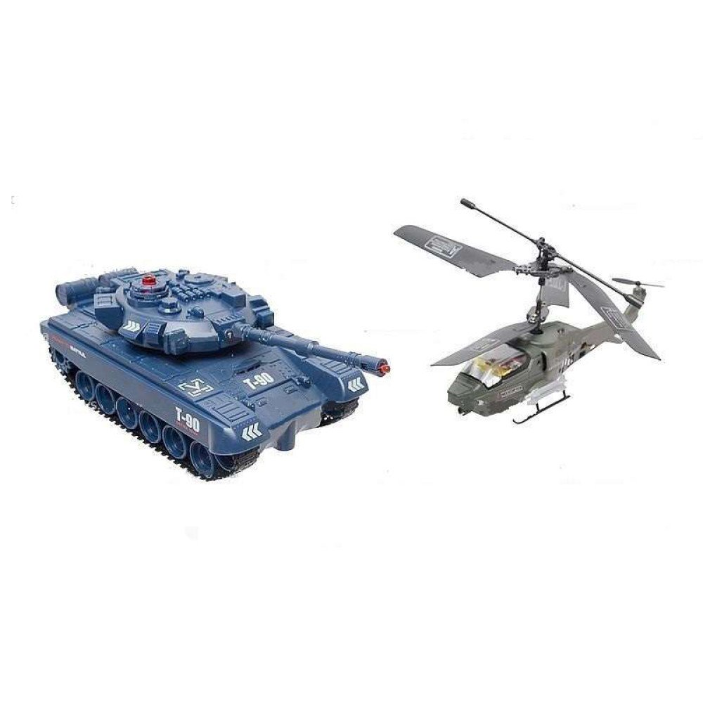 Радиоуправляемый набор танк + вертолет с гироскопом Jin Xiang Toys JD803