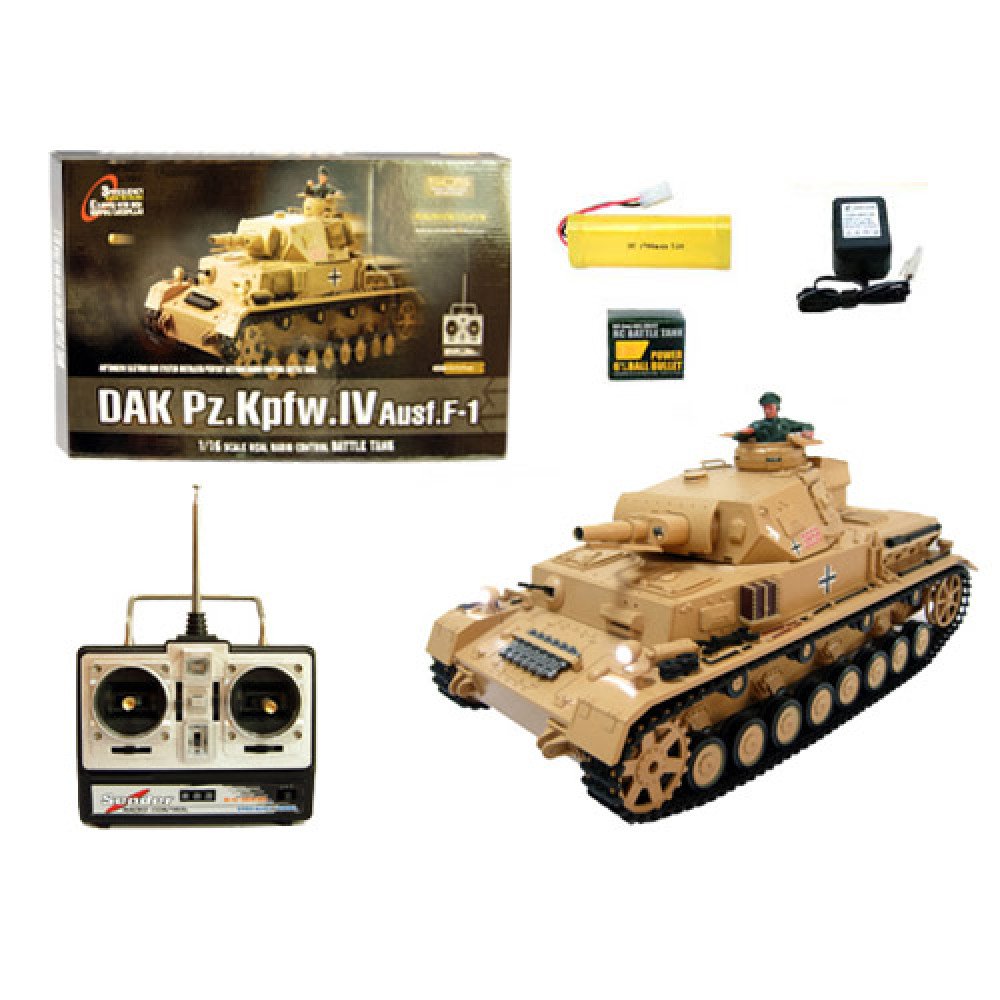 Радиоуправляемый танк DAK Panzerkampfwagen IV Ausf F-1 масштаб 1:16 40Mhz Heng Long 3858-1