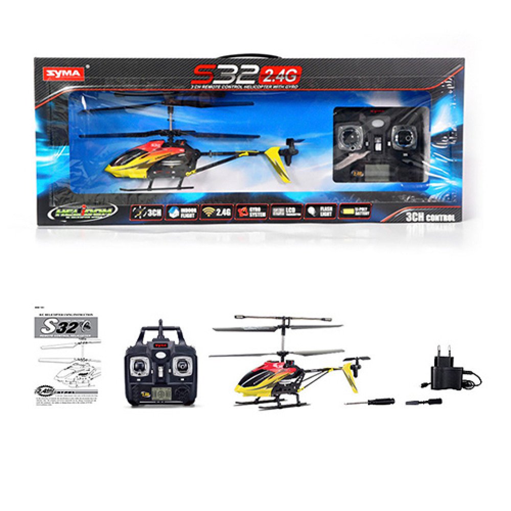 Радиоуправляемый вертолет с гироскопом Syma S32 2.4G