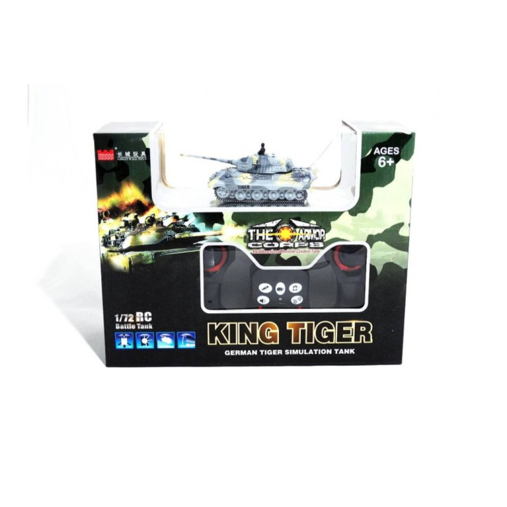 Радиоуправляемый микро танк King Tiger 2203 в масштабе 1:72, частота 2.4Ghz Meixin 2203-4