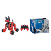 Робот собака-перевертыш Dog с пультом в виде наручных часов CS Toys 666-800A-RED