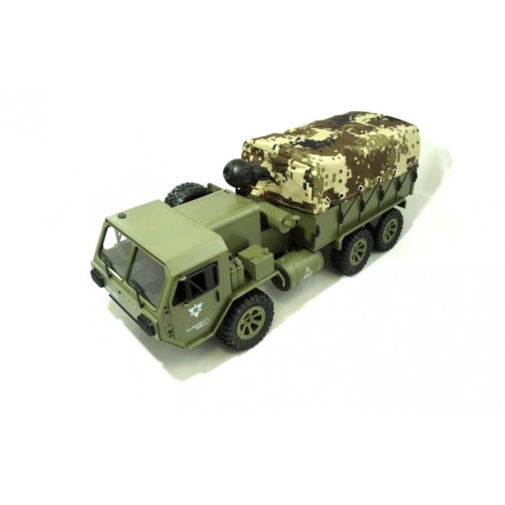 Радиоуправляемый американский военный грузовик с WiFi FPV камерой 6WD RTR масштаб 1:16 2.4G FY004AW-1