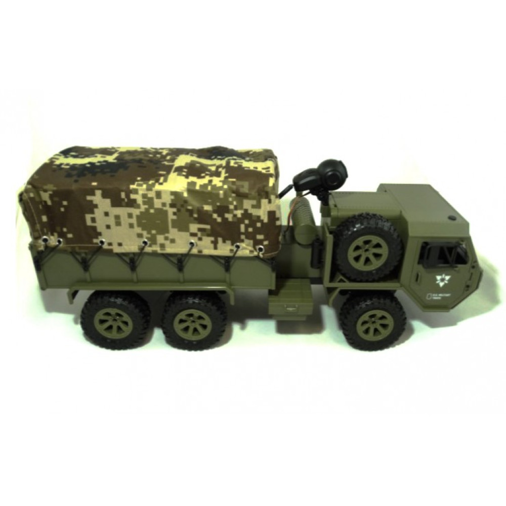 Радиоуправляемый американский военный грузовик с WiFi FPV камерой 6WD RTR масштаб 1:16 2.4G FY004AW-1