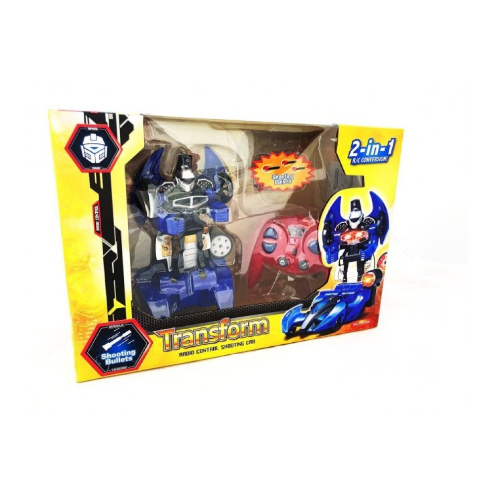 Робот трансформер на пульте управления (Световые и звуковые эффекты, стреляет ракетами) 777-339-RED