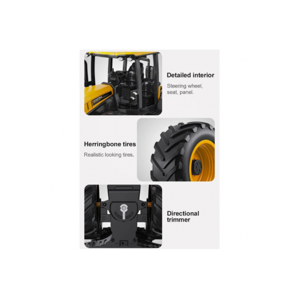 Радиоуправляемый фермерский трактор JCB с прицепом 2.4G масштаб 1:16 E360-003