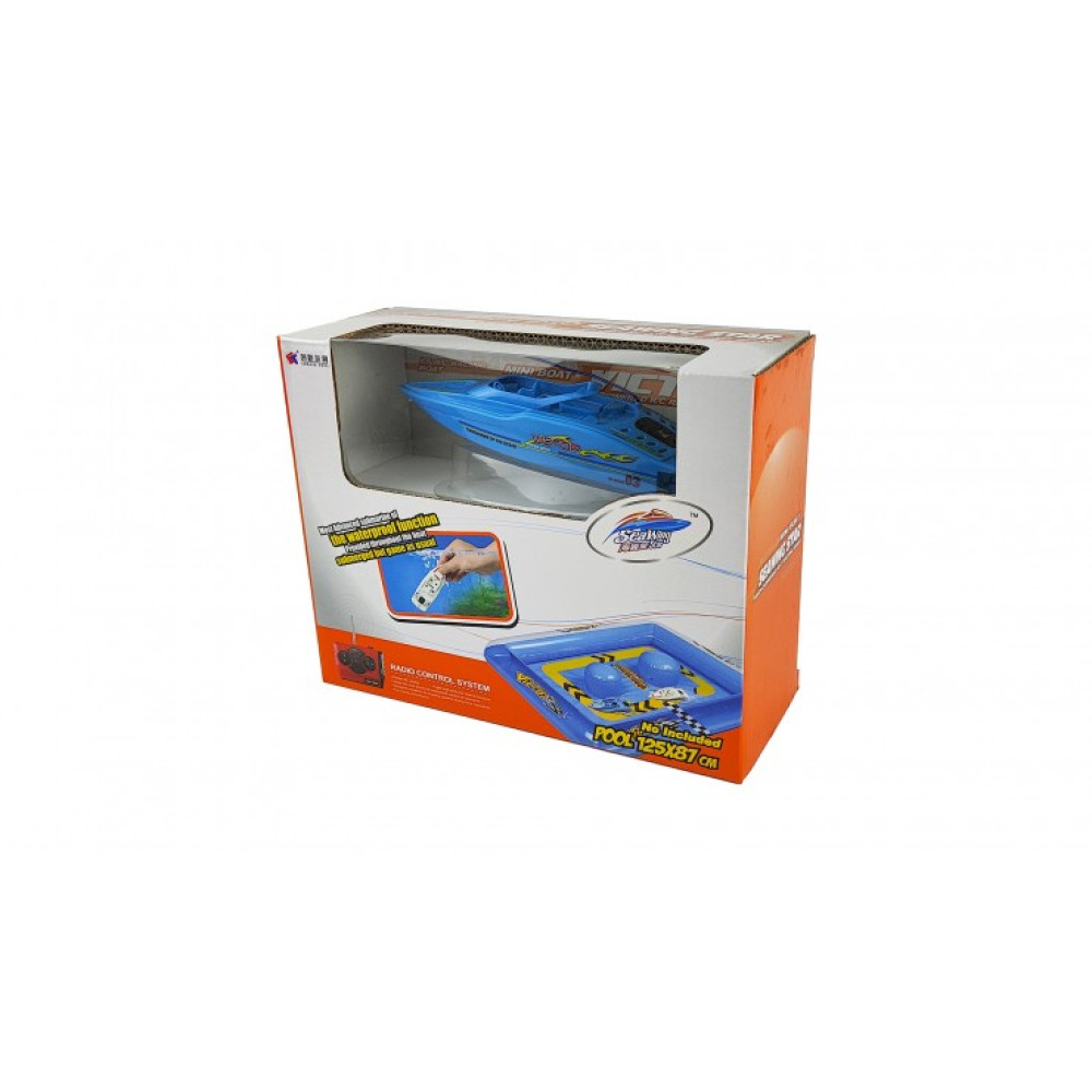 Мини-катер на пульте управления 3392-BLUE (13 см)