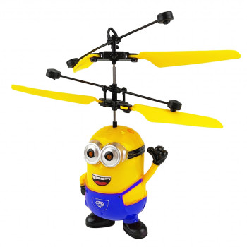 Летающий синий миньон *Дэйв* со светящимися глазами CS Toys