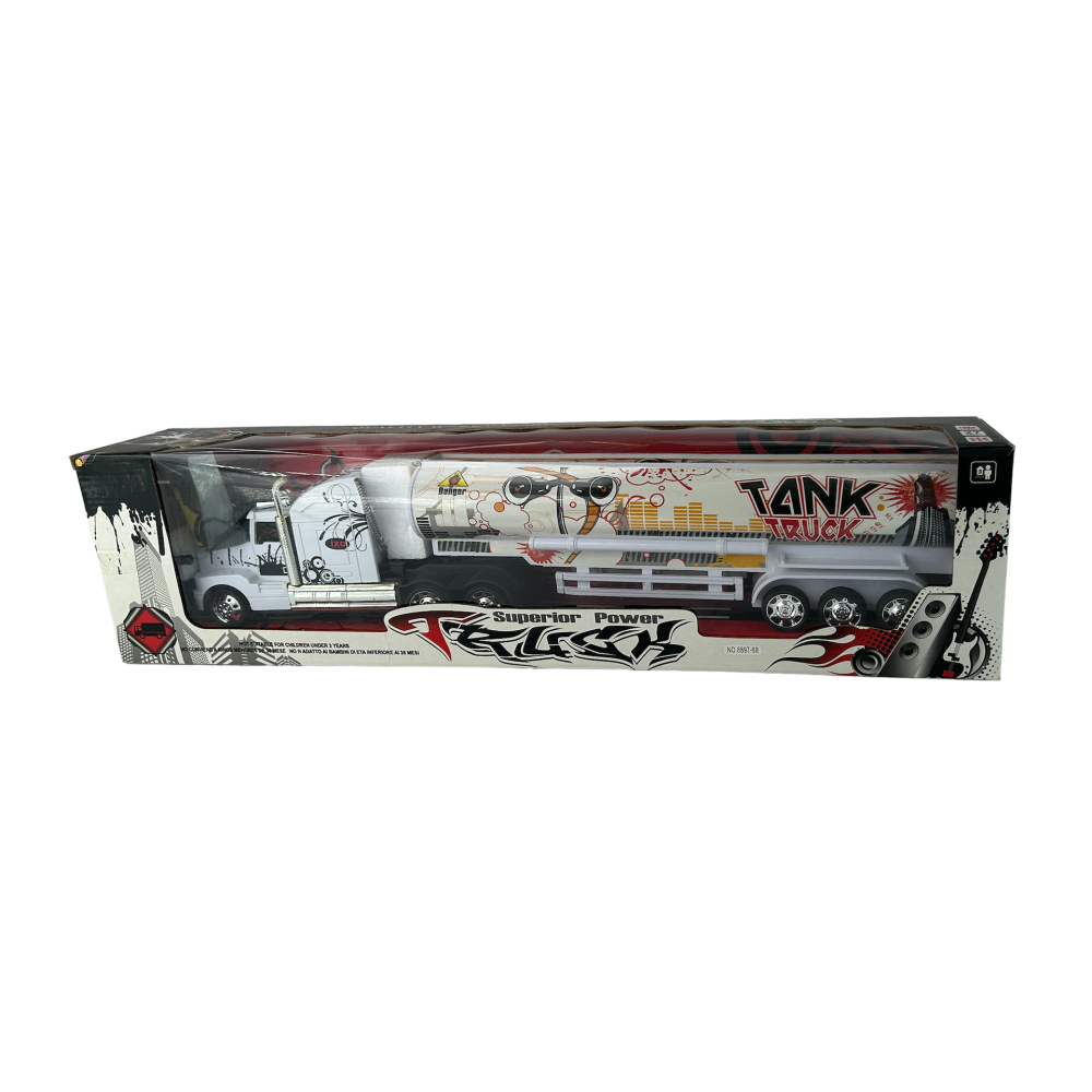 Грузовой автомобиль c бочкой на пульте управления (1:32, 52 см) 8897-68-WHITE