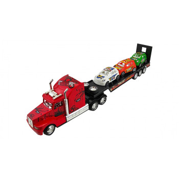 Грузовой автомобиль автовоз на пульте управления (3 машинки, 1/32, 52см) 8897-69-RED