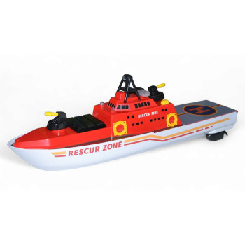 Пожарный корабль на радиоуправлении с посадочной площадкой MX-0038-1