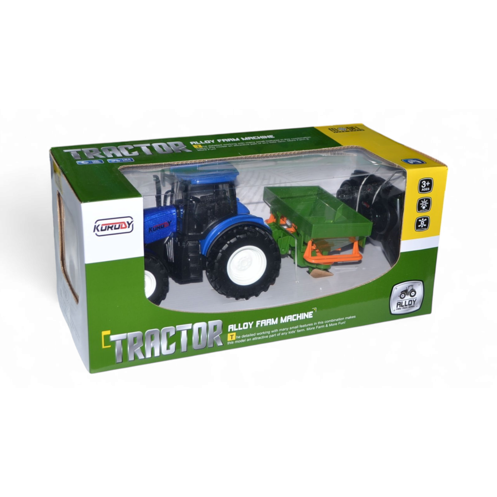 Радиоуправляемый фермерский трактор с сеялкой, 2.4G 6CH масштаб 1:24