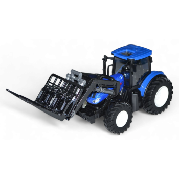 Радиоуправляемый фермерский трактор с вилочным погрузчиком, широкие колеса 2.4G 6CH масштаб 1:24