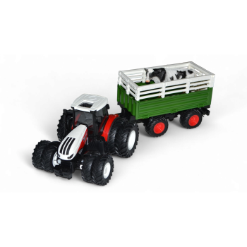 Радиоуправляемый фермерский трактор с прицепом для скота 2.4G