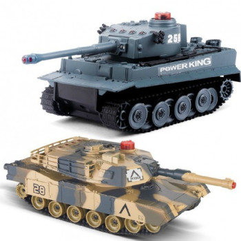 Радиоуправляемый танковый бой 2,4G Tiger vs Leopard 1:28 Huan QI 508C