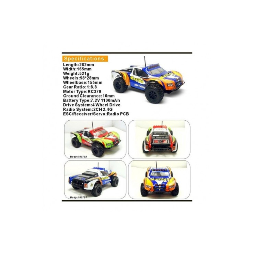 Радиоуправляемый шорт-корс трак HSP Caribe 4WD RTR масштаб 1:18 2.4G