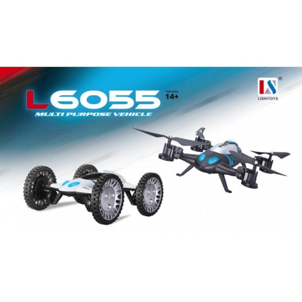 Радиоуправляемый квадрокоптер-трансформер Lishi Toys RTF 2.4G WI-FI