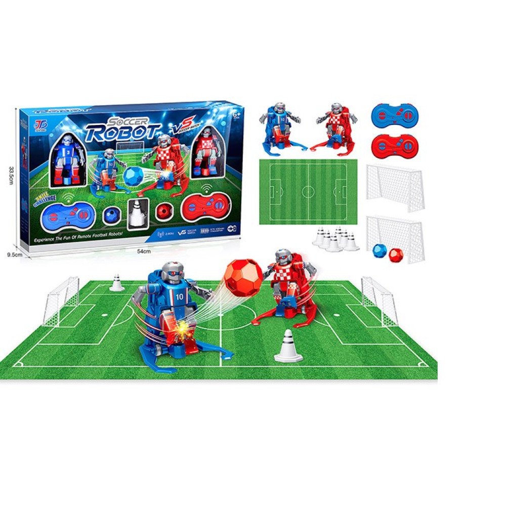 Радиоуправляемые роботы-футболисты JT9911 (2 робота + футбольное поле) 2.4G