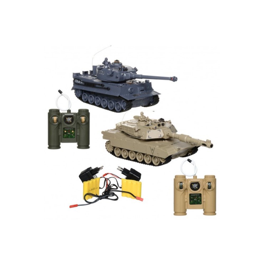 Радиоуправляемый танковый бой M1A2 vs Tiger 1:28 2,4G ZEGAN 99827