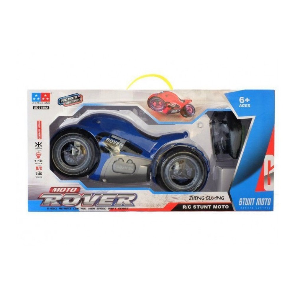 Радиоуправляемый мотоцикл-перевертыш GT-ROVER масштаб 1:12 RTR 2.4G (синий) ZhengGuang UD2189A-B