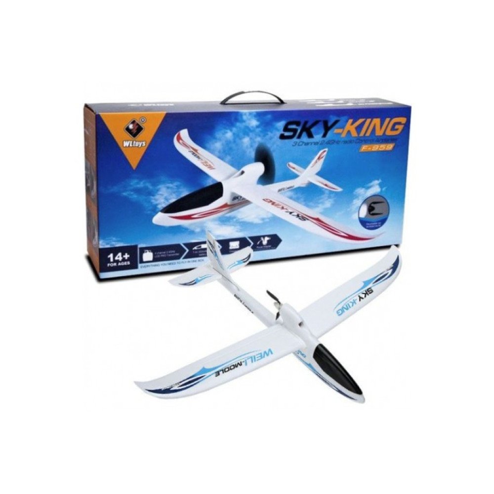 Радиоуправляемый планер Sky King 6-AXIS GYRO 2.4G WL Toys F959S-BLUE