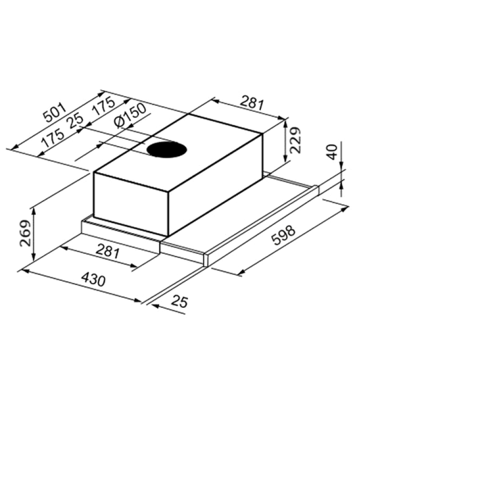 Встраиваемая вытяжка Korting KHP 6772 GW
