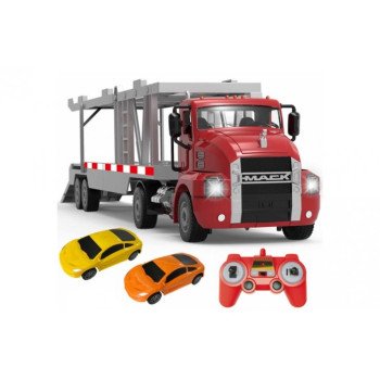 Грузовик-автовоз на радиоуправлении Mack Car Transporter с 2 автомобилями 1:26 E583-003
