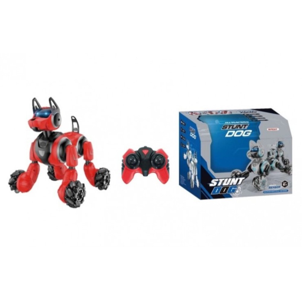 Робот собака-перевертыш Dog с пультом в виде наручных часов CS Toys 666-800A-RED