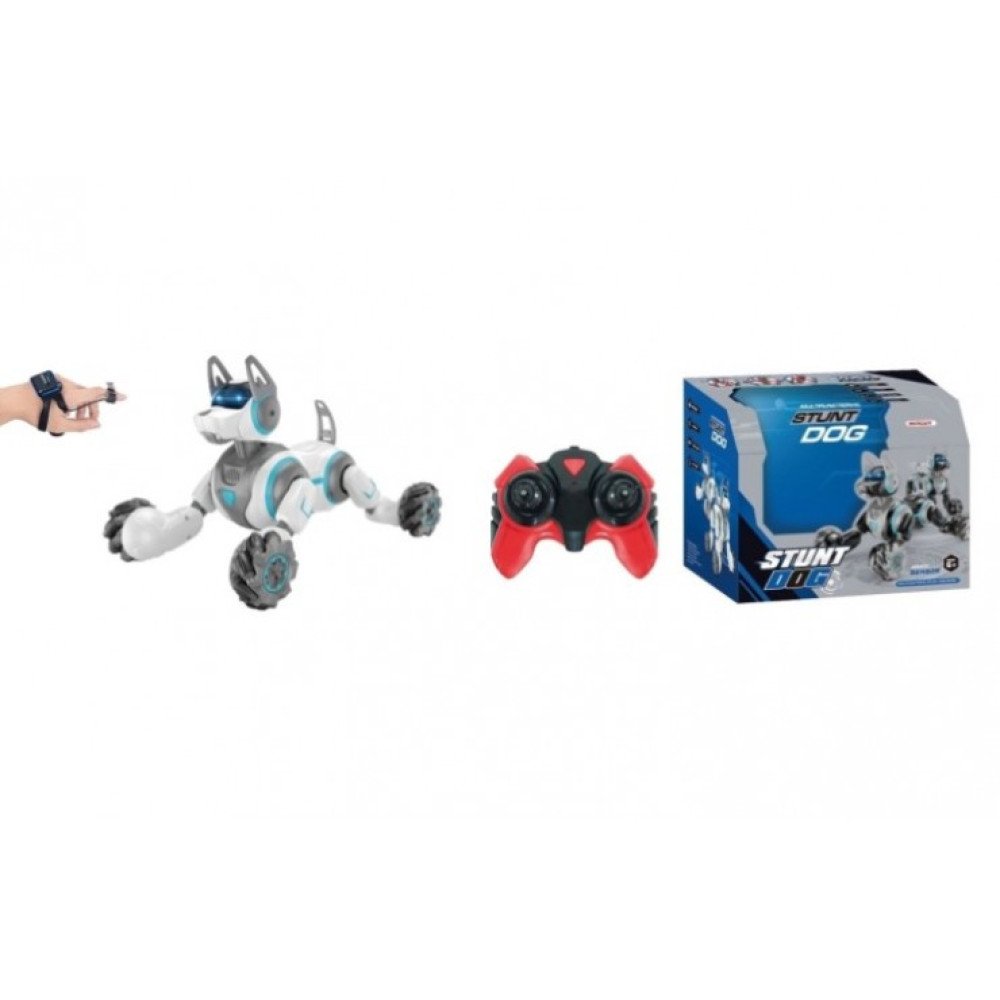 Робот собака-перевертыш Dog с пультом в виде наручных часов CS Toys 666-800A-WHITE
