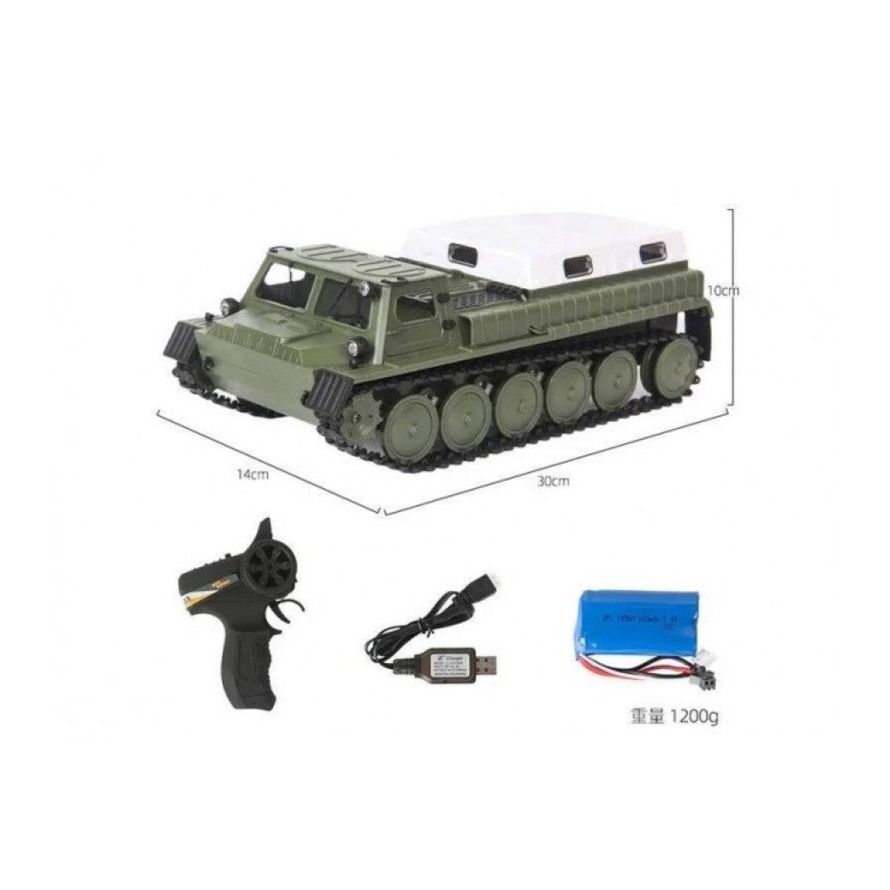 Радиоуправляемый гусеничный вездеход E-1 (ГАЗ-71), 2.4G масштаб 1:16 WPLE-1